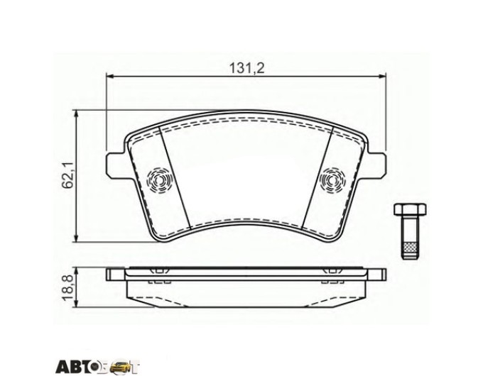Тормозные колодки Bosch 0 986 494 332, цена: 2 851 грн.