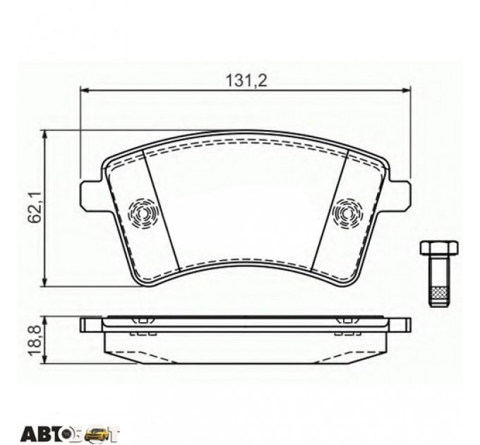 Тормозные колодки Bosch 0 986 494 332, цена: 1 553 грн.