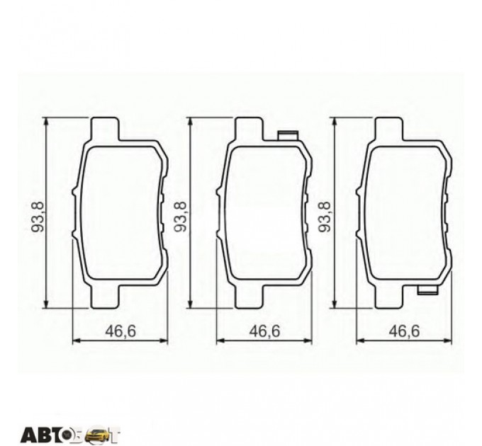 Гальмівні колодки Bosch 0 986 494 338, ціна: 901 грн.