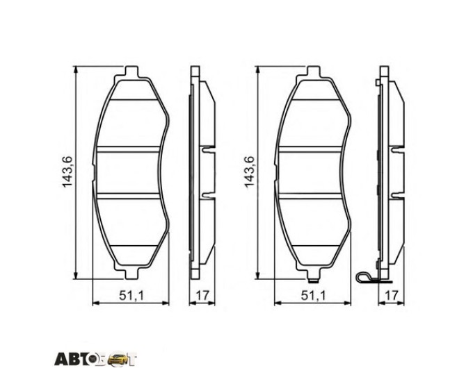Гальмівні колодки Bosch 0 986 494 343, ціна: 2 314 грн.