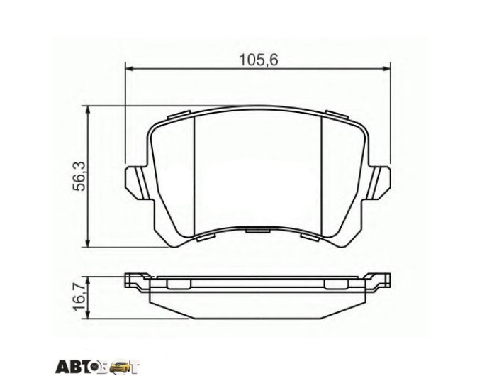 Тормозные колодки Bosch 0 986 494 344, цена: 2 466 грн.