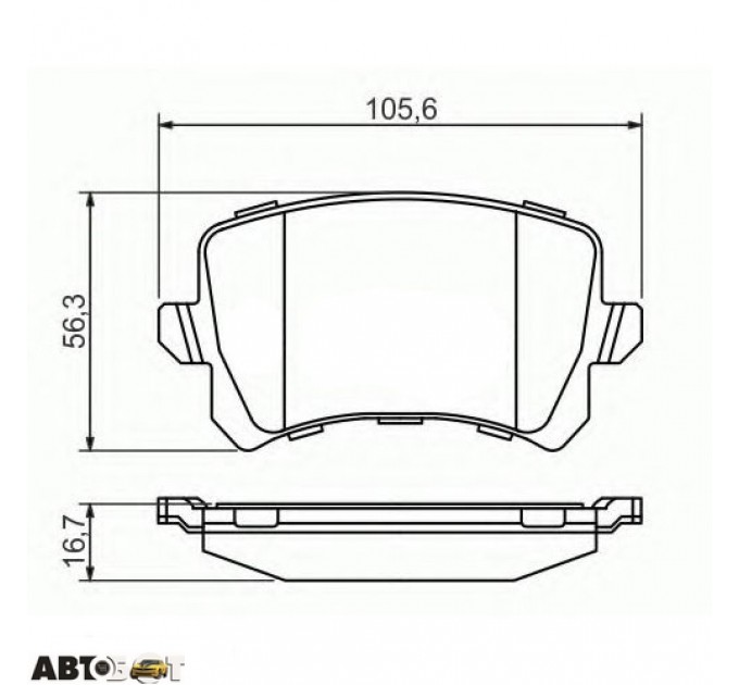 Тормозные колодки Bosch 0 986 494 344, цена: 1 343 грн.