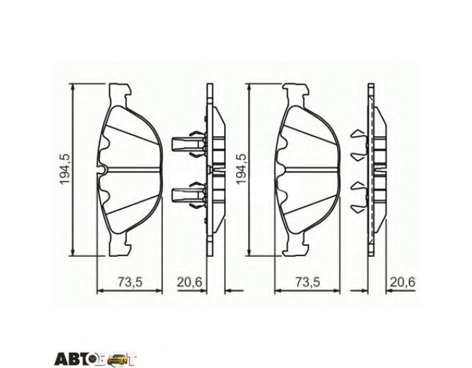 Гальмівні колодки Bosch 0 986 494 349, ціна: 5 222 грн.