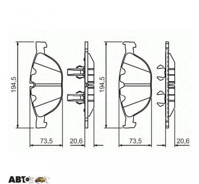 Гальмівні колодки Bosch 0 986 494 349, ціна: 2 843 грн.