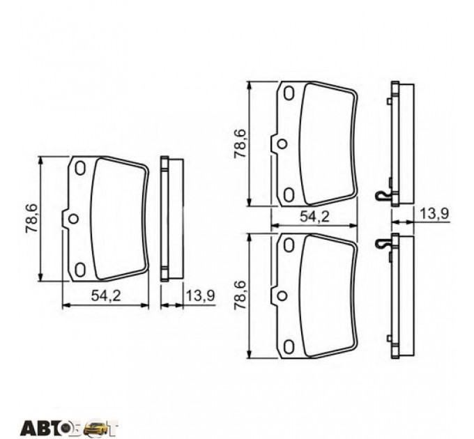 Гальмівні колодки Bosch 0 986 494 350, ціна: 837 грн.