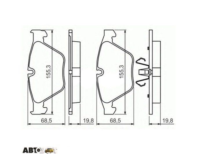 Тормозные колодки Bosch 0 986 494 354, цена: 4 099 грн.