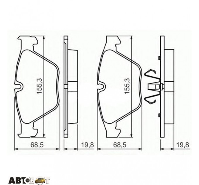 Гальмівні колодки Bosch 0 986 494 354, ціна: 2 232 грн.