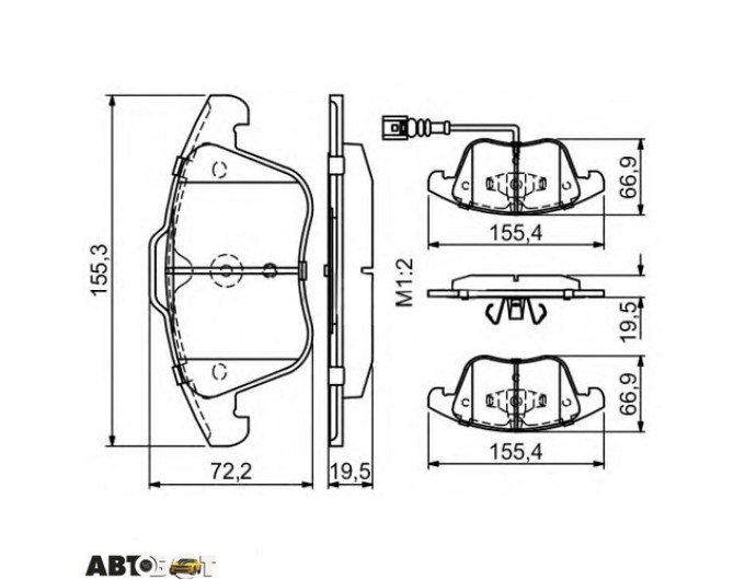 Гальмівні колодки Bosch 0 986 494 372, ціна: 3 598 грн.