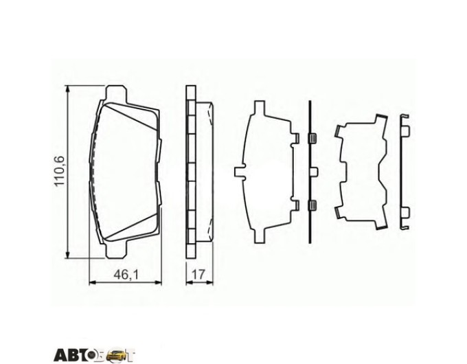 Тормозные колодки Bosch 0 986 494 376, цена: 2 444 грн.