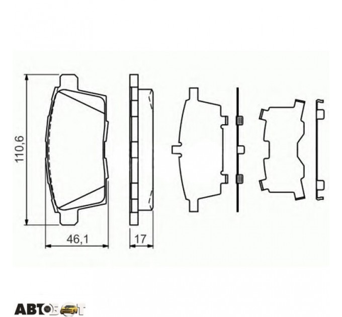 Тормозные колодки Bosch 0 986 494 376, цена: 1 331 грн.