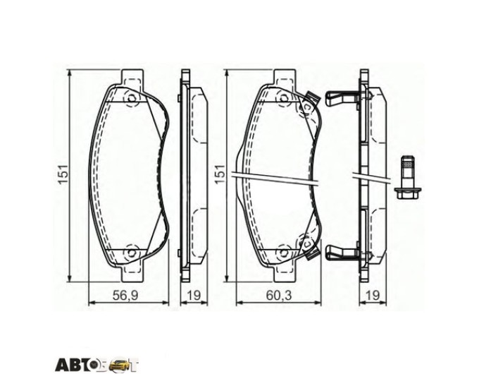 Гальмівні колодки Bosch 0 986 494 379, ціна: 3 268 грн.