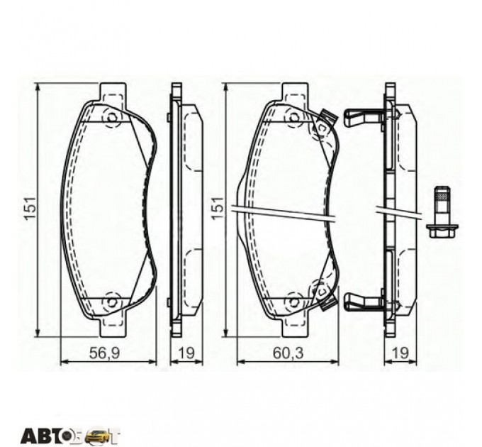 Тормозные колодки Bosch 0 986 494 379, цена: 1 779 грн.