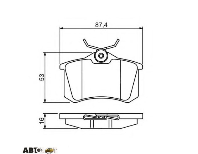 Тормозные колодки Bosch 0 986 494 387, цена: 1 853 грн.