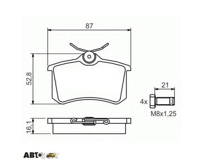 Гальмівні колодки Bosch 0 986 494 399, ціна: 1 697 грн.