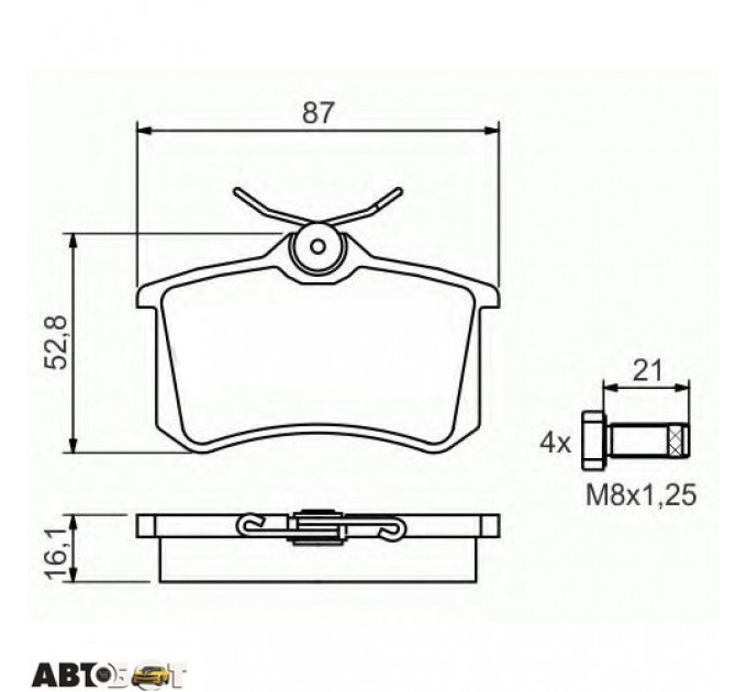 Тормозные колодки Bosch 0 986 494 399, цена: 924 грн.