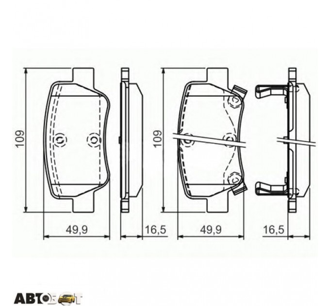 Тормозные колодки Bosch 0 986 494 403, цена: 1 198 грн.