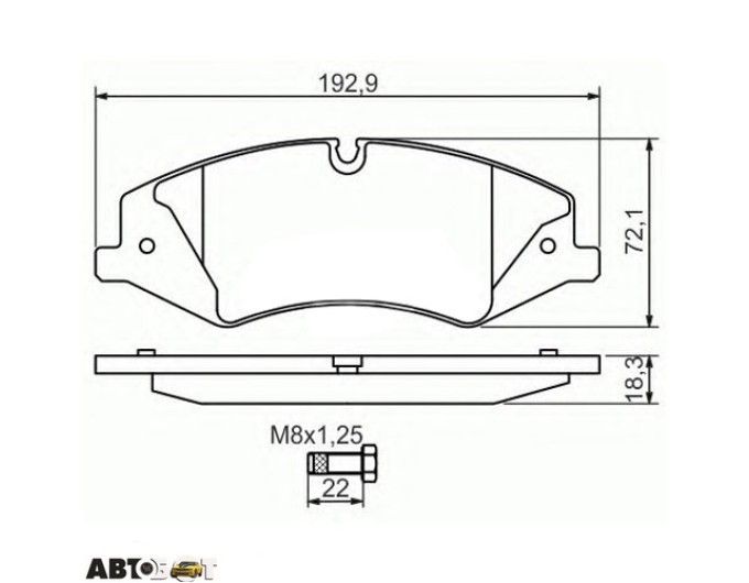 Тормозные колодки Bosch 0 986 494 408, цена: 4 037 грн.