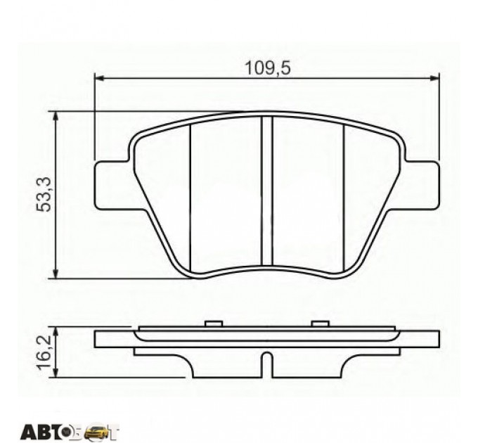 Гальмівні колодки Bosch 0 986 494 416, ціна: 1 734 грн.