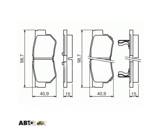 Тормозные колодки Bosch 0 986 494 417, цена: 1 839 грн.
