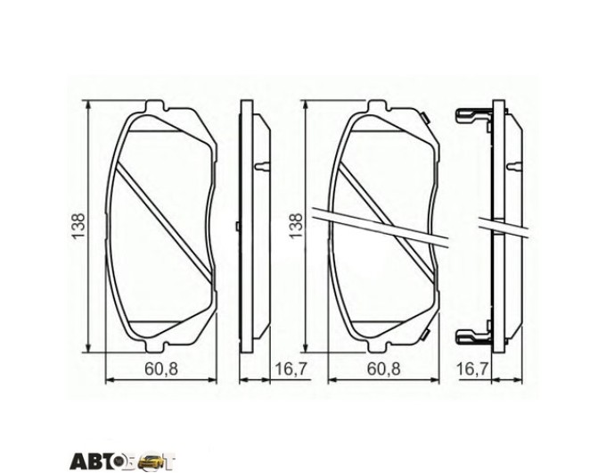Гальмівні колодки Bosch 0 986 494 422, ціна: 3 077 грн.