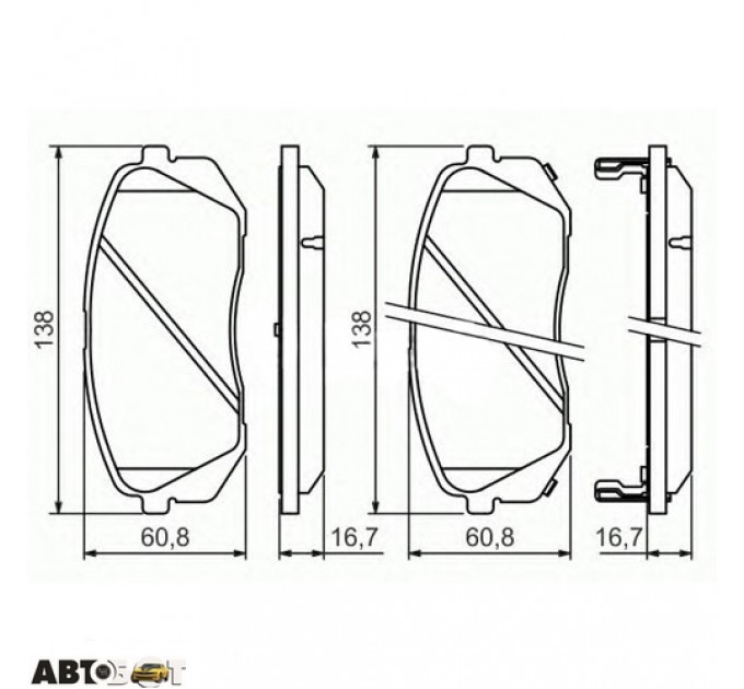 Тормозные колодки Bosch 0 986 494 422, цена: 1 675 грн.