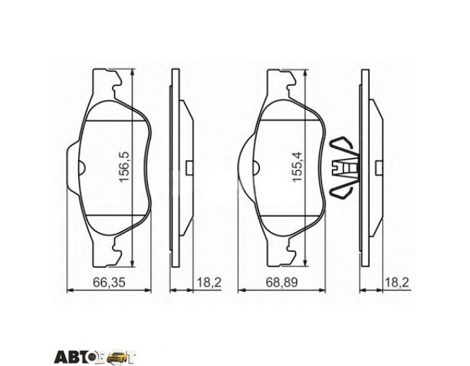 Тормозные колодки Bosch 0 986 494 439, цена: 2 861 грн.