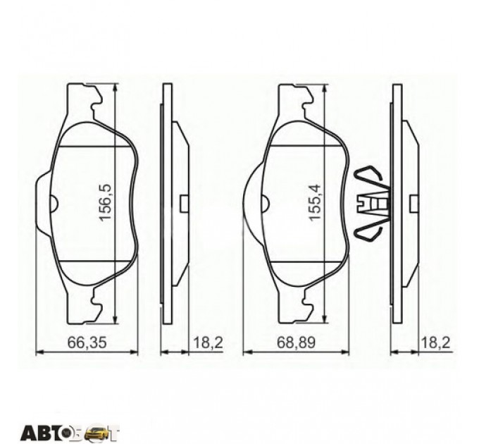 Гальмівні колодки Bosch 0 986 494 439, ціна: 1 558 грн.