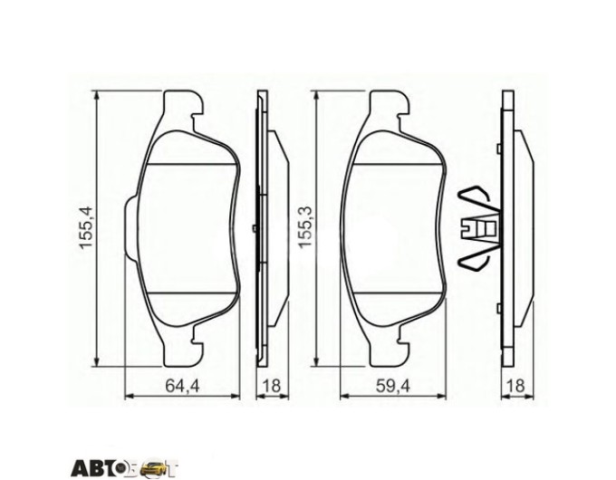 Гальмівні колодки Bosch 0 986 494 441, ціна: 2 952 грн.