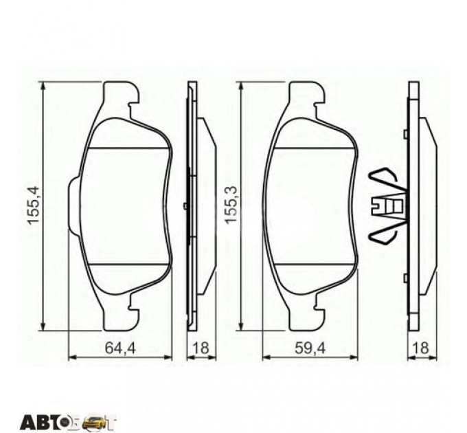 Тормозные колодки Bosch 0 986 494 441, цена: 1 607 грн.