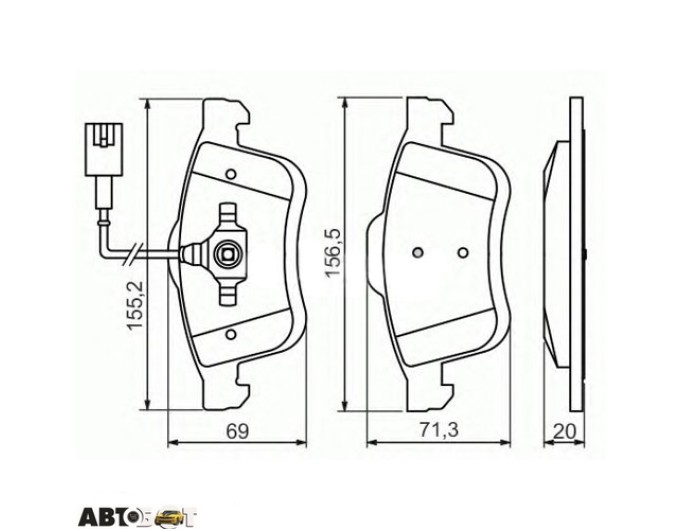 Гальмівні колодки Bosch 0 986 494 453, ціна: 3 730 грн.