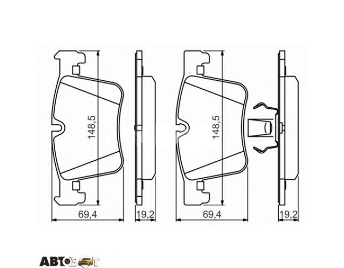 Гальмівні колодки Bosch 0 986 494 487, ціна: 4 415 грн.