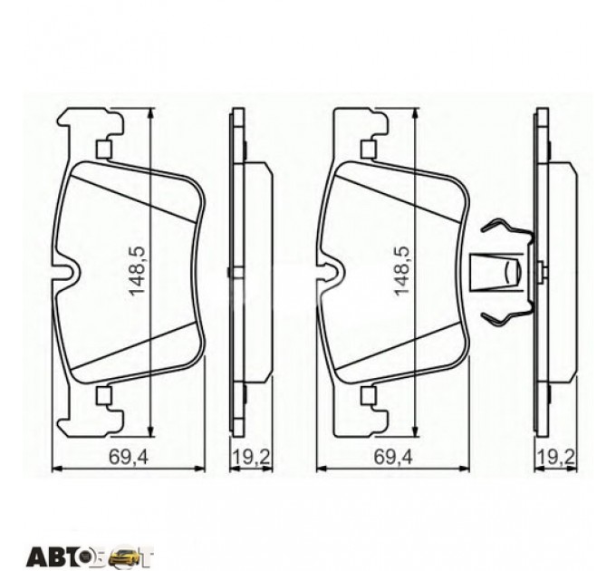 Гальмівні колодки Bosch 0 986 494 487, ціна: 2 404 грн.