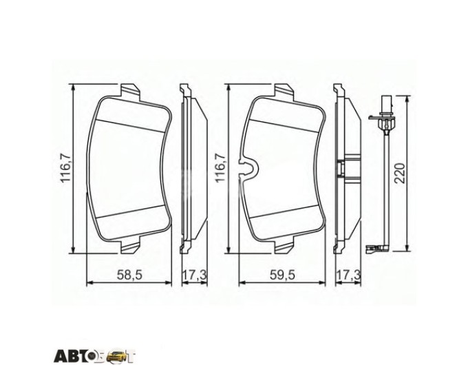 Тормозные колодки Bosch 0 986 494 488, цена: 3 120 грн.