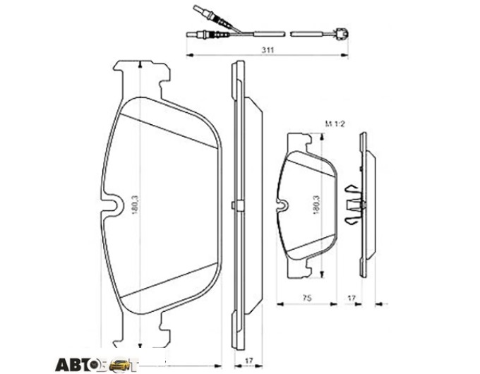 Тормозные колодки Bosch 0 986 494 526, цена: 3 551 грн.