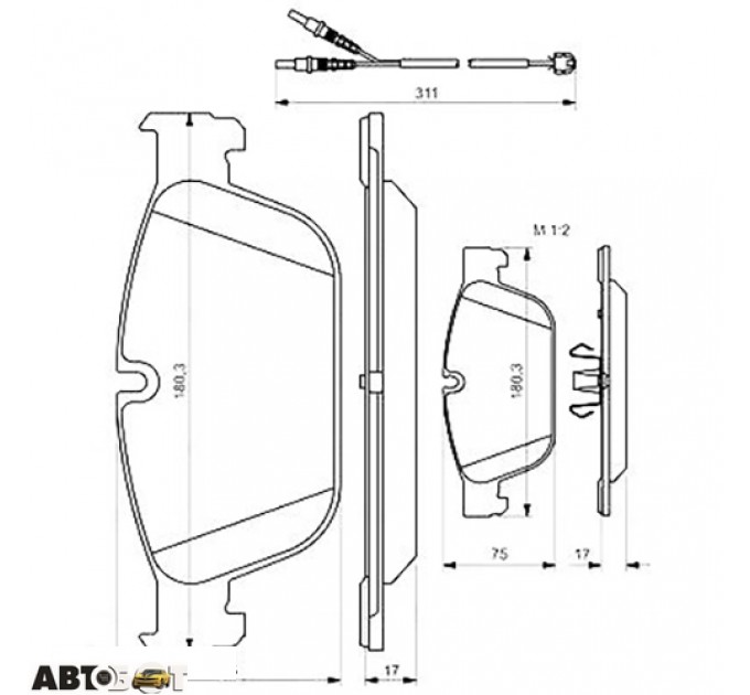 Гальмівні колодки Bosch 0 986 494 526, ціна: 1 933 грн.