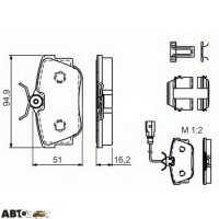 Тормозные колодки Bosch 0 986 494 529