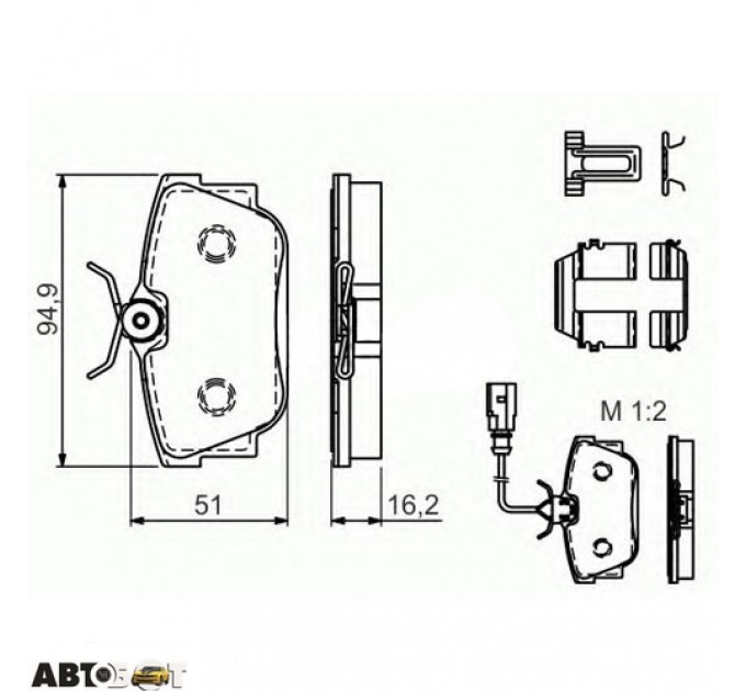 Тормозные колодки Bosch 0 986 494 529, цена: 1 645 грн.