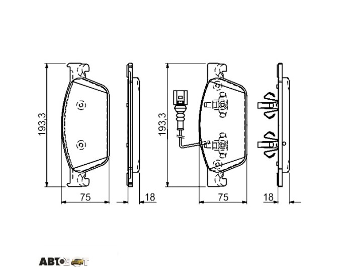 Тормозные колодки Bosch 0 986 494 553, цена: 5 289 грн.