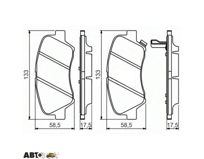 Тормозные колодки Bosch 0 986 494 563, цена: 2 193 грн.