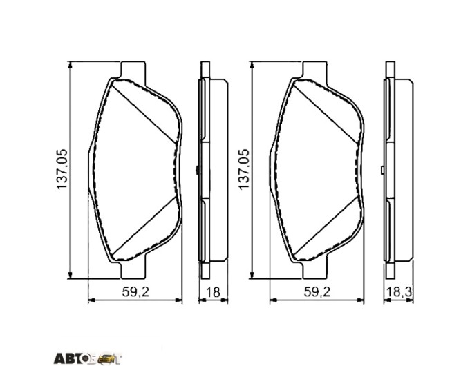 Тормозные колодки Bosch 0 986 494 564, цена: 2 823 грн.