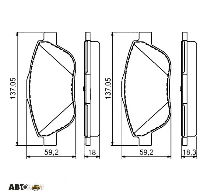 Гальмівні колодки Bosch 0 986 494 564, ціна: 1 537 грн.