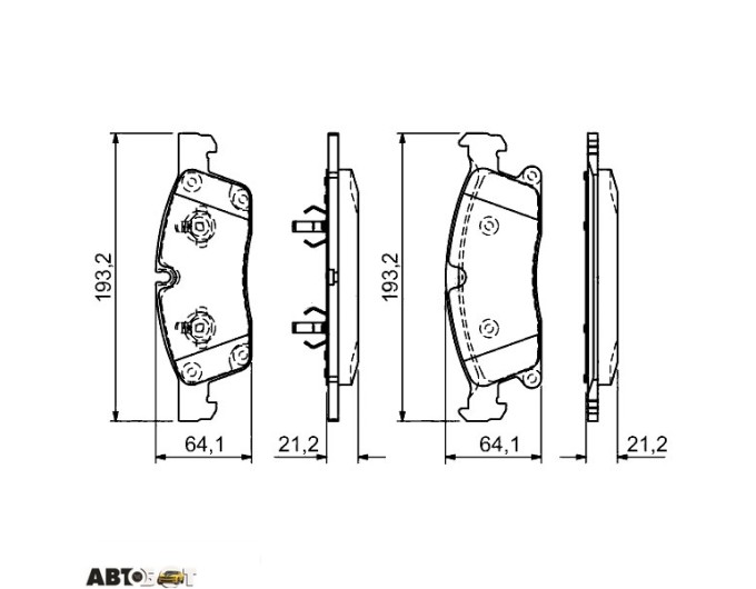 Тормозные колодки Bosch 0986494672, цена: 3 807 грн.
