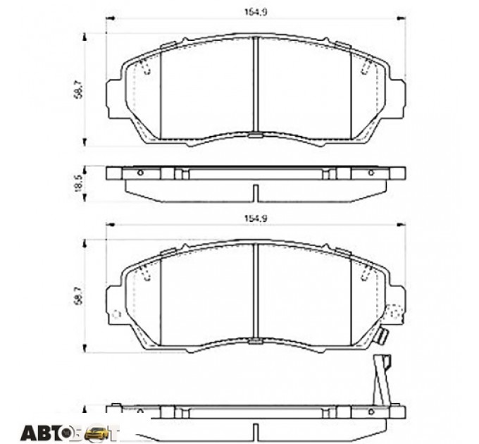 Гальмівні колодки Bosch 0 986 494 685, ціна: 1 459 грн.