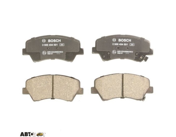 Тормозные колодки Bosch 0 986 494 691, цена: 2 361 грн.