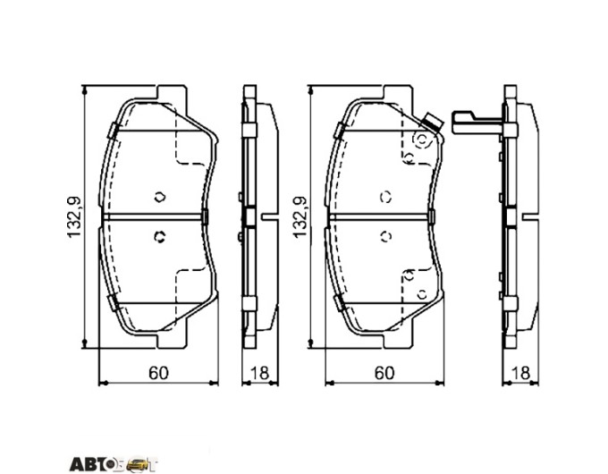 Тормозные колодки Bosch 0 986 494 691, цена: 2 361 грн.