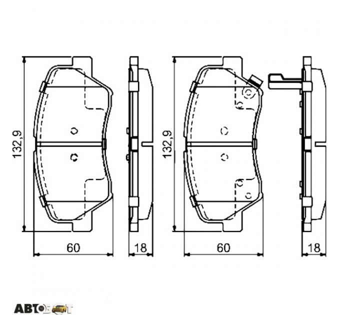 Гальмівні колодки Bosch 0 986 494 691, ціна: 1 285 грн.