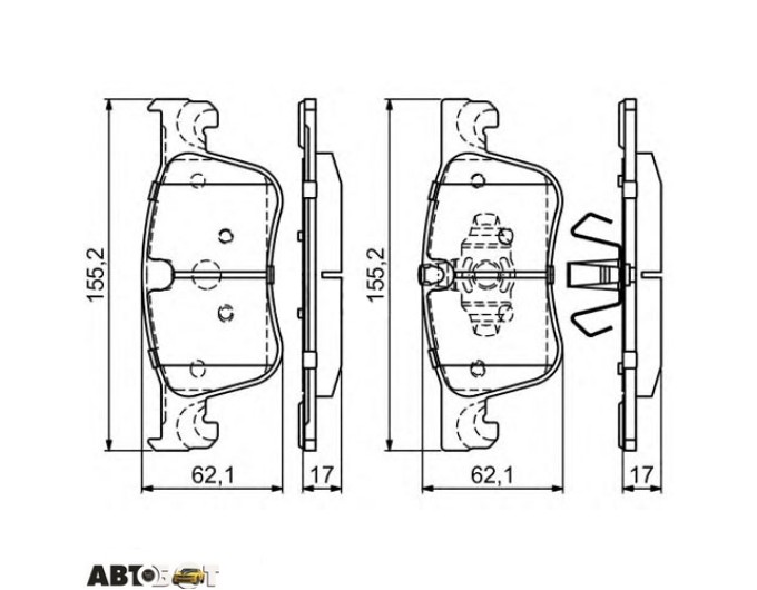 Тормозные колодки Bosch 0 986 494 695, цена: 2 552 грн.