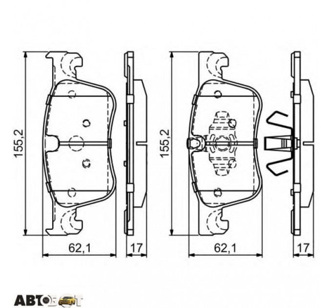 Тормозные колодки Bosch 0 986 494 695, цена: 1 390 грн.