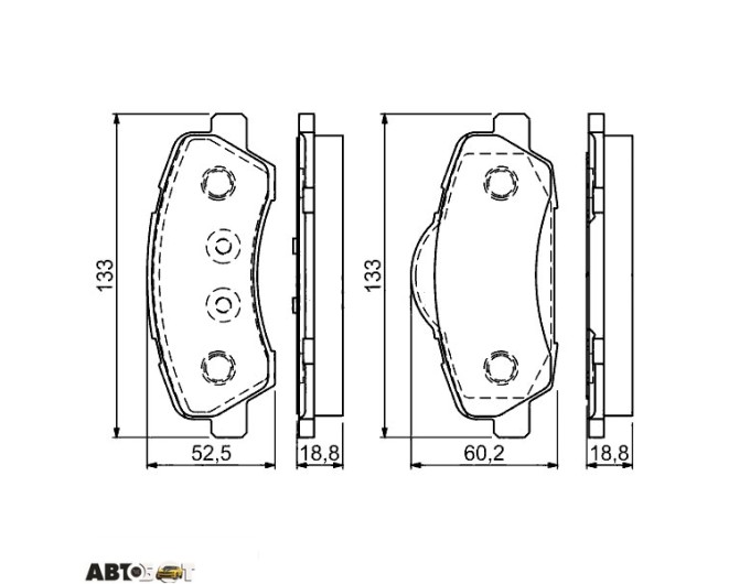 Тормозные колодки Bosch 0 986 494 713, цена: 2 298 грн.