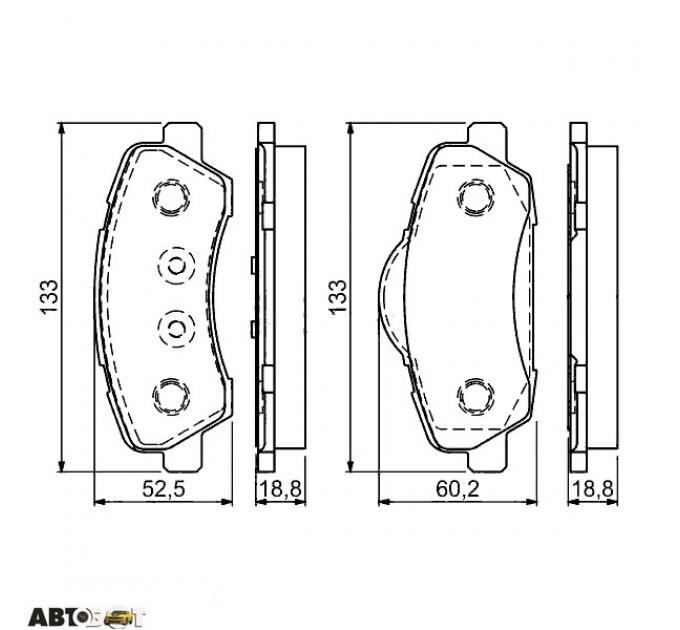 Гальмівні колодки Bosch 0 986 494 713, ціна: 1 251 грн.